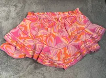 Aerie Pink and Orange Ruffled Skort