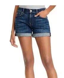 7 For All Mankind Midroll Jean Short In Broken Twill Plaza Size 30