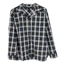 J.Crew  Shrunken Boy Shirt in Forest Plaid Buttondown Top Size 12 L1377