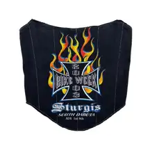 Iamkoko.la - Sturgis Sout Dakota Bike Week Lace Up Back Corset in Black