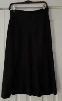 Rag & Bone Black 100 Percent Silk Midi‎ Skirt Size 4 EUC