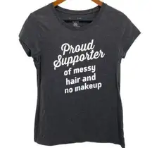 Women’s Messy Hair and No Makeup Graphic T-Shirt