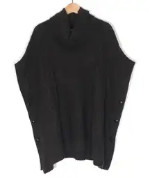 Hinge Women’s Knit Turtleneck Poncho XS/S 