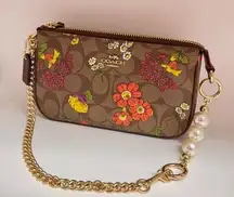 Coach  Nolita 19 In Signature Canvas With Floral Print CR828 with Pearl extender