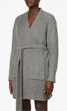 SKIMS Cozy Boucle Knitted Robe Gray S/M