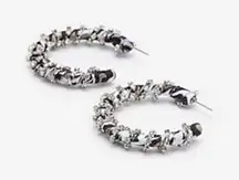 ✨HP✨Rhinestone Fabric Wrapped Hoop Earrings✨