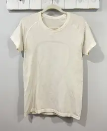 Lululemon Swiftly Tech Short Sleeve Tee Cream Print Size 12