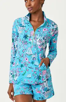NWT Lilly Pulitzer skipper popover Amalfi Blue Lillys Roadtrip size XXL