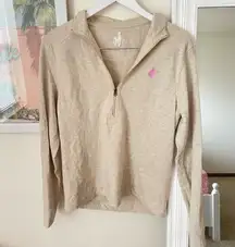 Johnnie-O Women’s Kennedy Half Zip Pullover Sweatshirt in Oatmeal