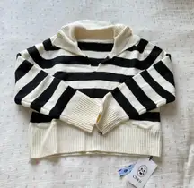 Cider Black and White Stripe Sweater