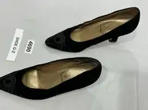 Womans A Touch Of Nina Slip On Dress Pumps 8 M Black Pointed Toe Heel