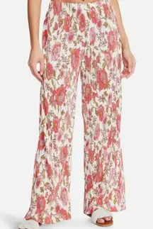 Steve Madden addy floral printed pleat wide leg pant