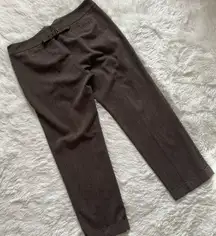 Yvos Women’s Size 12 Chocolate Trousers Pants – Pre-Owned, Adjustable Back