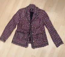 Katherine New York Jacket Blazer Coat Woven Multi Colored Women's Size Medium