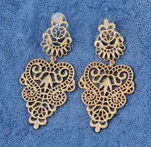 Big Statement Hollowed Stud Drop Earrings