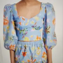 Tanya Taylor Aileen Stretch Poplin Crop Top Size 16