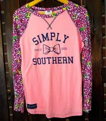 Simply Southern  Baseball Style Tee Size Medium