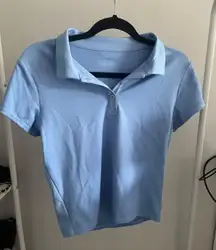 Blue Athletic Collared Tee