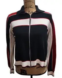 Vintage 525 American Colorblock Zip-Up Sweater Retro Sporty Chic Women's‎ Jacket
