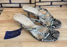 Scoop Snakeskin Print Heels Size‎ 7