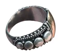 18k Gold & Sterling Silver Bali Vintage Women's Ring Stamped