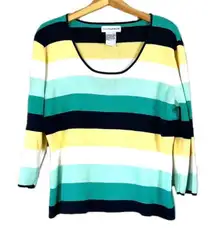 Vintage 90s Colorblock Sweater XL