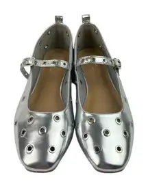 *New Soda Select Ballet Flats Womens 10 Silver Celestial Whimisical Fairycore