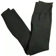 Athleta Women's High Waist Ribbed Knit Leggings Black Size S Ankle Length flawed