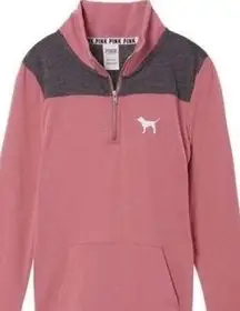 PINK - Victoria's Secret VS Pink Perfect Quarter Zip Pullover Top Shirt