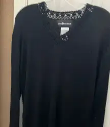 FINAL MARKDOWN Sag harbor open work sweater xl