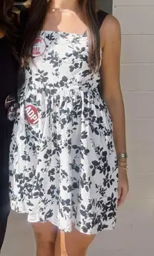 Boutique mini black and white dress