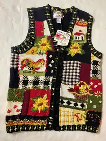 NWT vintage hand knit sweater vest