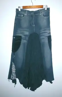 My Design 3 29 Jeans Black Grunge Goth Cargo Maxi Skirt
