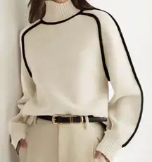 White turtleneck sweater 