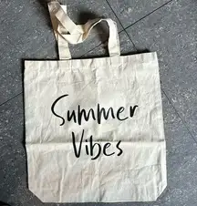 New summer vibes canvas tote