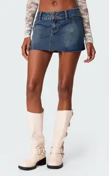 Edikted Mini Denim Skirt