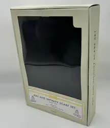 Hat and Infinity Scarf Set, Adult Size, Black