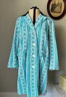 Vintage 1960s mod snowflake cocoon coat