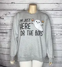 Port & Company NWOT Sz 2XL I’m Just here for the Boos Ghost Halloween Sweatshirt