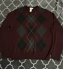 Dockers Burgundy Argyle Sweater
