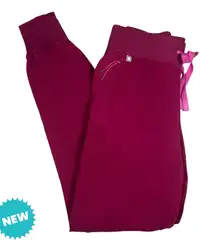 Figs Scrub Pants Women's XXS Tall Boston Slim Jogger NWOT Medical Dark Pink