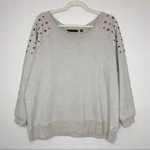 Cyrus Women Size 2X Stud Embellished Long Sleeves Sweater