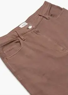 Aritzia Wilfred Free Chocolate Brown Straight Leg High Rise Denim Jean 4