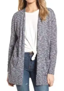 Madewell heathered gray summer ryder open front cardigan‎ size medium minimalist