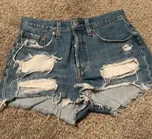 Revolve Levi’s 501 button fly cut off shorts