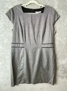 Boss Hugo Boss Dress Size 14 Gray Checked Preppy Officecore Minimalist