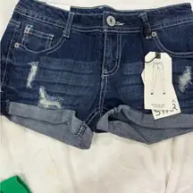 Vanilla Star Dark Blue Jean Shorts