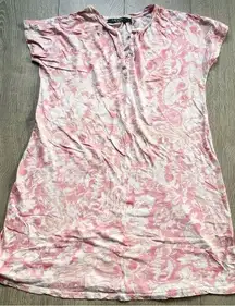 Ralph Lauren Pink Patterned Sleepwear Lounge Gown Dress