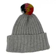 Madewell Multicolor Pom Beanie Gray One Size