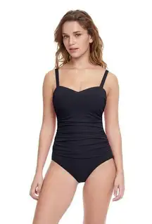 Profile by Gottex Tutti Frutti Scoop Neck Shirred Underwire One Piece Swimsuit